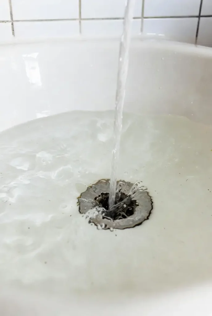 drain backing up in house